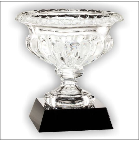 Crystal Vase Mounted on black base