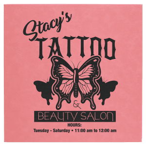 14" X 14" Laserable Leatherette Wall Decor With Sawtooth Hanger