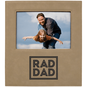 5" X 7" Leatherette Photo Frame With 4 1/4" X 8 7/8" Engraving Area