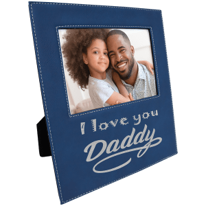 5" X 7" Leatherette Photo Frame With 4 1/4" X 8 7/8" Engraving Area
