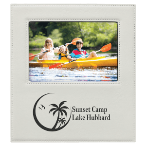 5" X 7" Leatherette Photo Frame With 4 1/4" X 8 7/8" Engraving Area