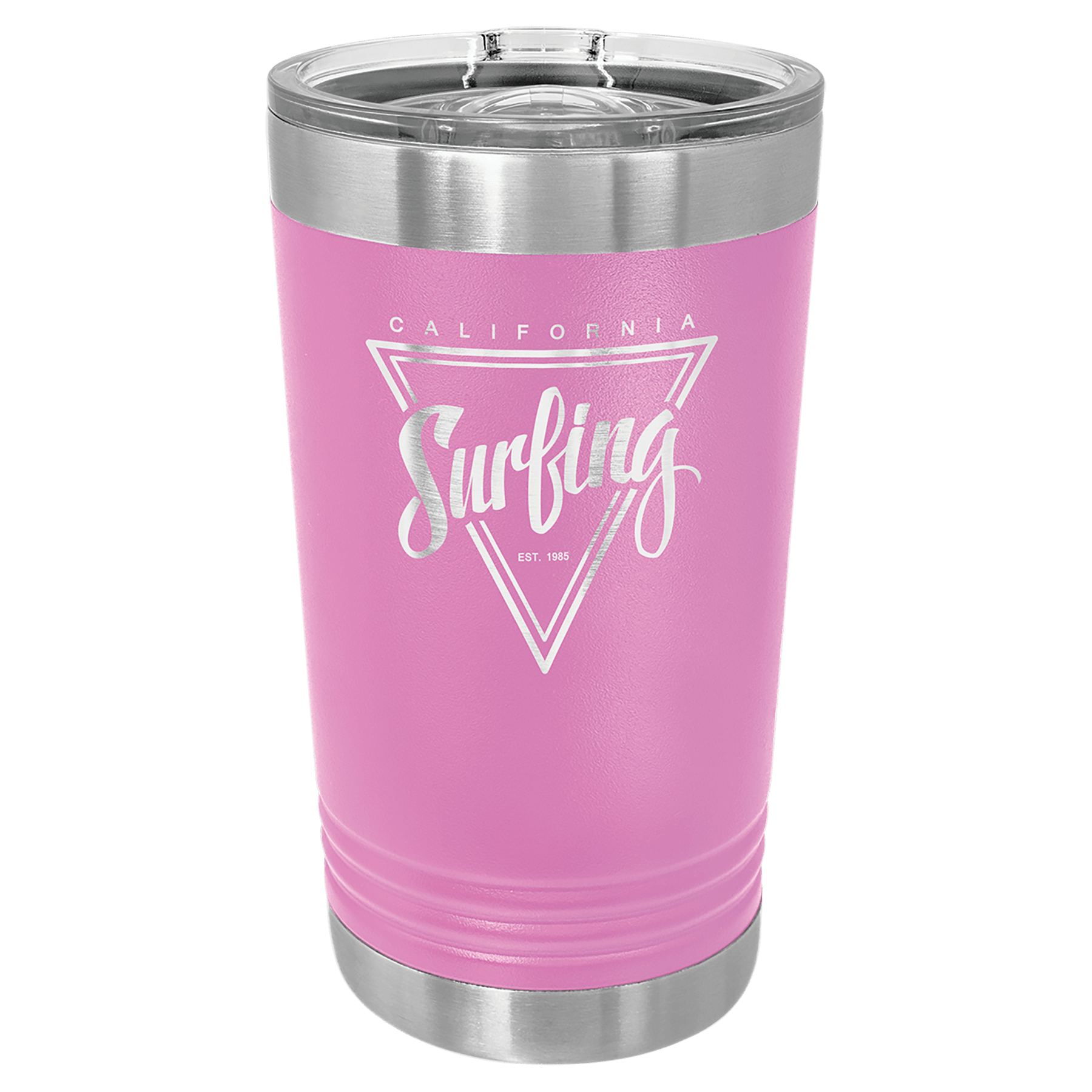 16 Oz. Stainless Steel Pint With Slider Lid