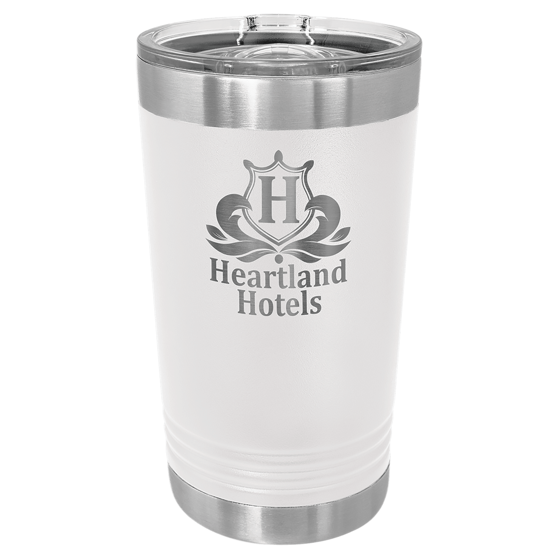 16 Oz. Stainless Steel Pint With Slider Lid