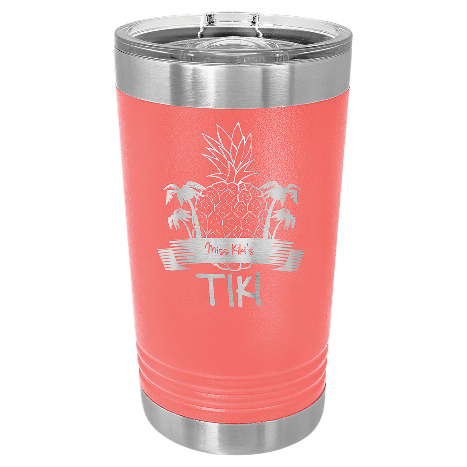 16 Oz. Stainless Steel Pint With Slider Lid