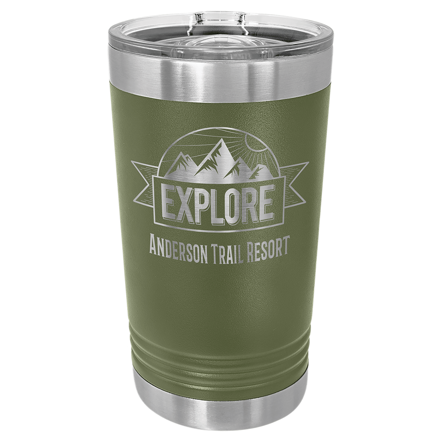16 Oz. Stainless Steel Pint With Slider Lid