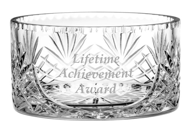 Straight Sided Bowl In Cut Crystal, 10" Diameter