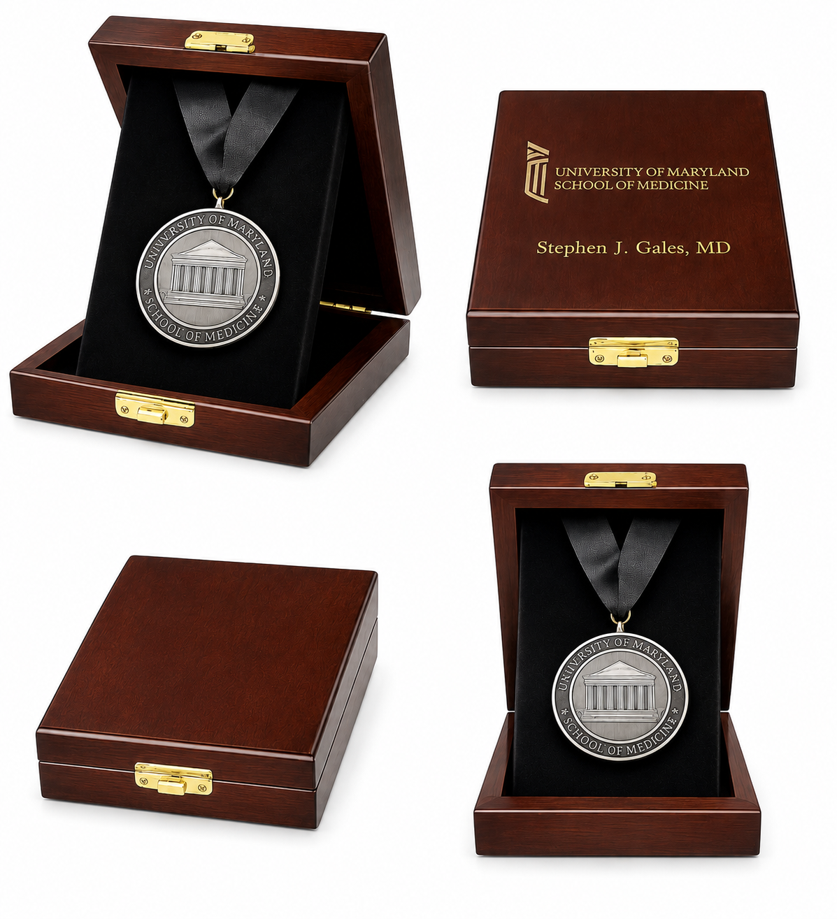 6"x8" Solid Cherry Medallion Display Case