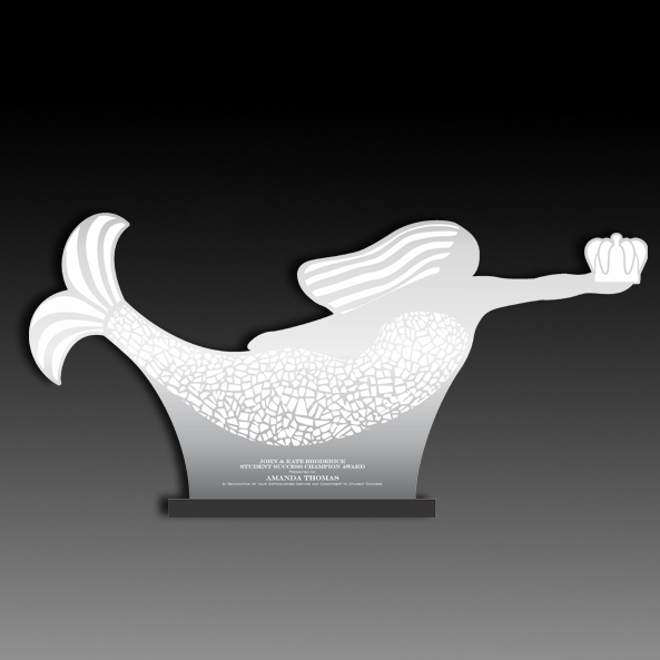 Mermaid Acrylic 8"X16" W/Crown