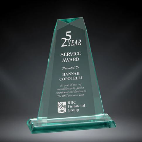 Acrylic Pinnacle Award On Base