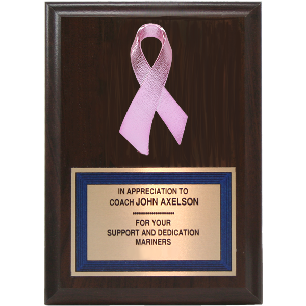 Plaque with Awareness Ribbon