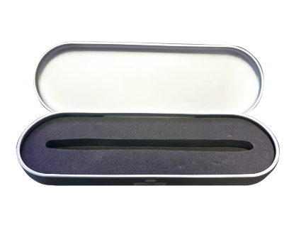 Silver Metal Engravable Pen Case