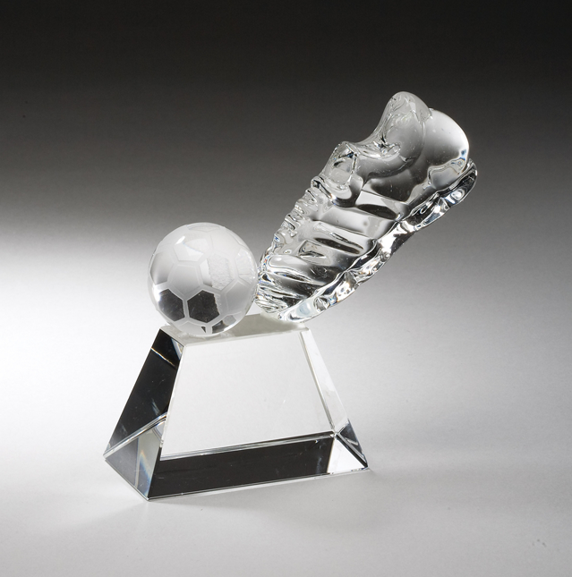 Crystal Soccer Trophy