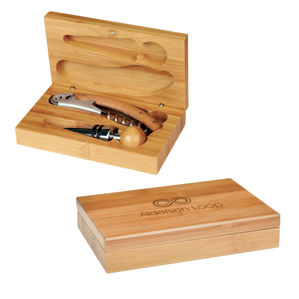 Bamboo 2-Piece Wine Tool Set