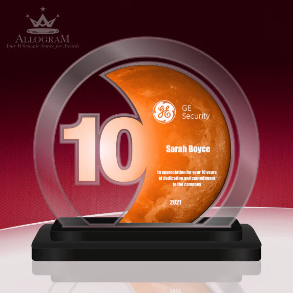 Years Of Service Acrylic Circle In Choice Of Color