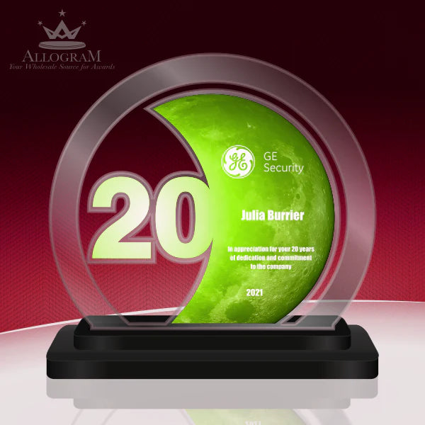 Years Of Service Acrylic Circle In Choice Of Color