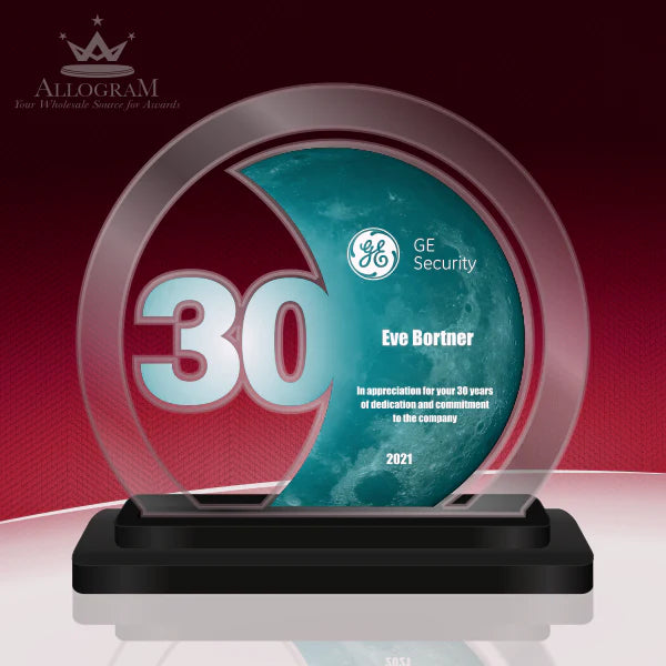 Years Of Service Acrylic Circle In Choice Of Color