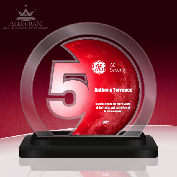 Years Of Service Acrylic Circle In Choice Of Color