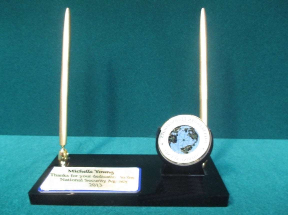 Acrylic Coin Holder And Pen Set