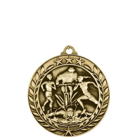 Wreath Antique Medallion - Triathlon