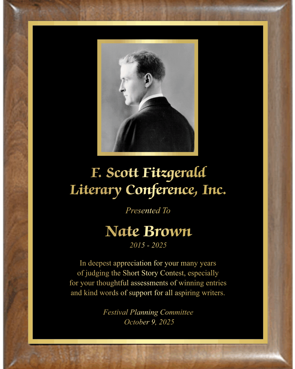 Walnut Photo Plaque