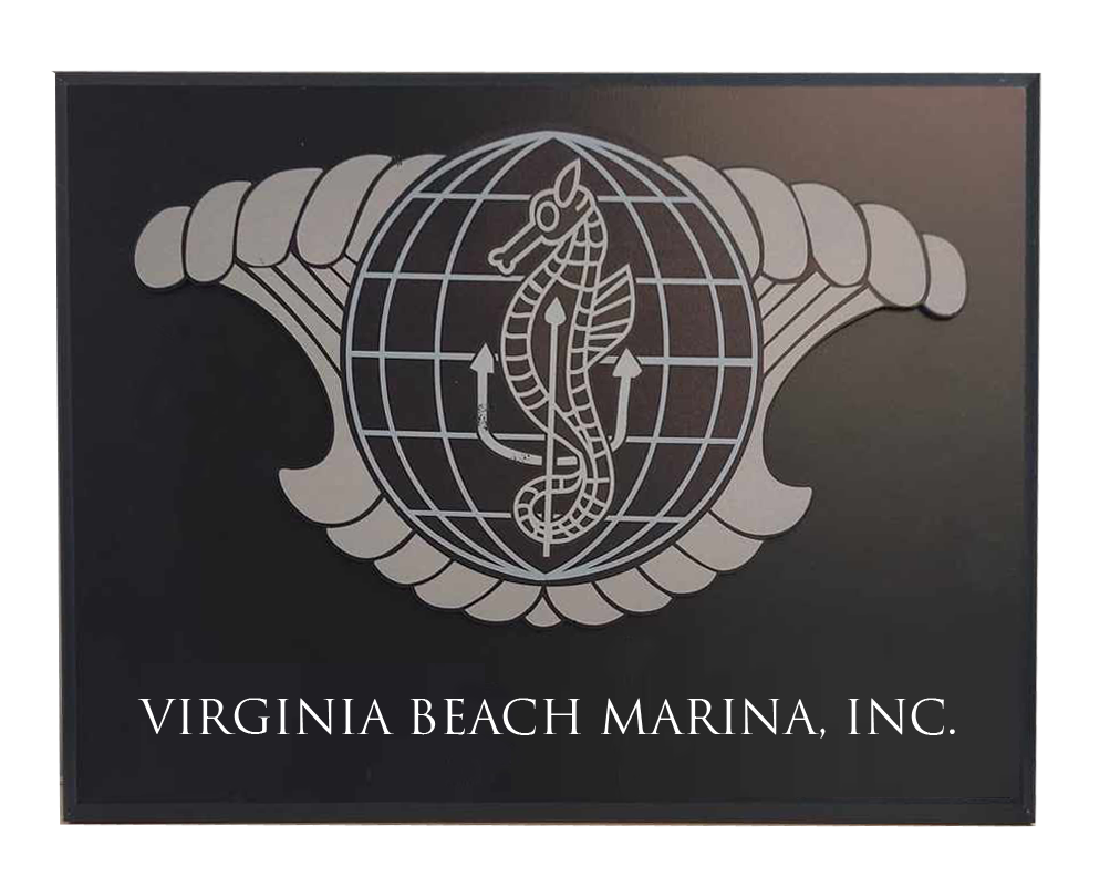 Black Matte Board Varsity Plaque With Custom Logo