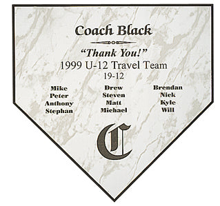 10" X 10" Home Plate Plaque