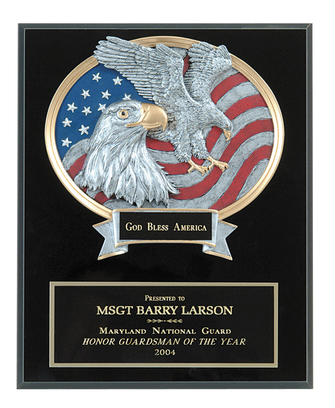 10.5" x 13" Simulated Plaque with Resin Plate Mount