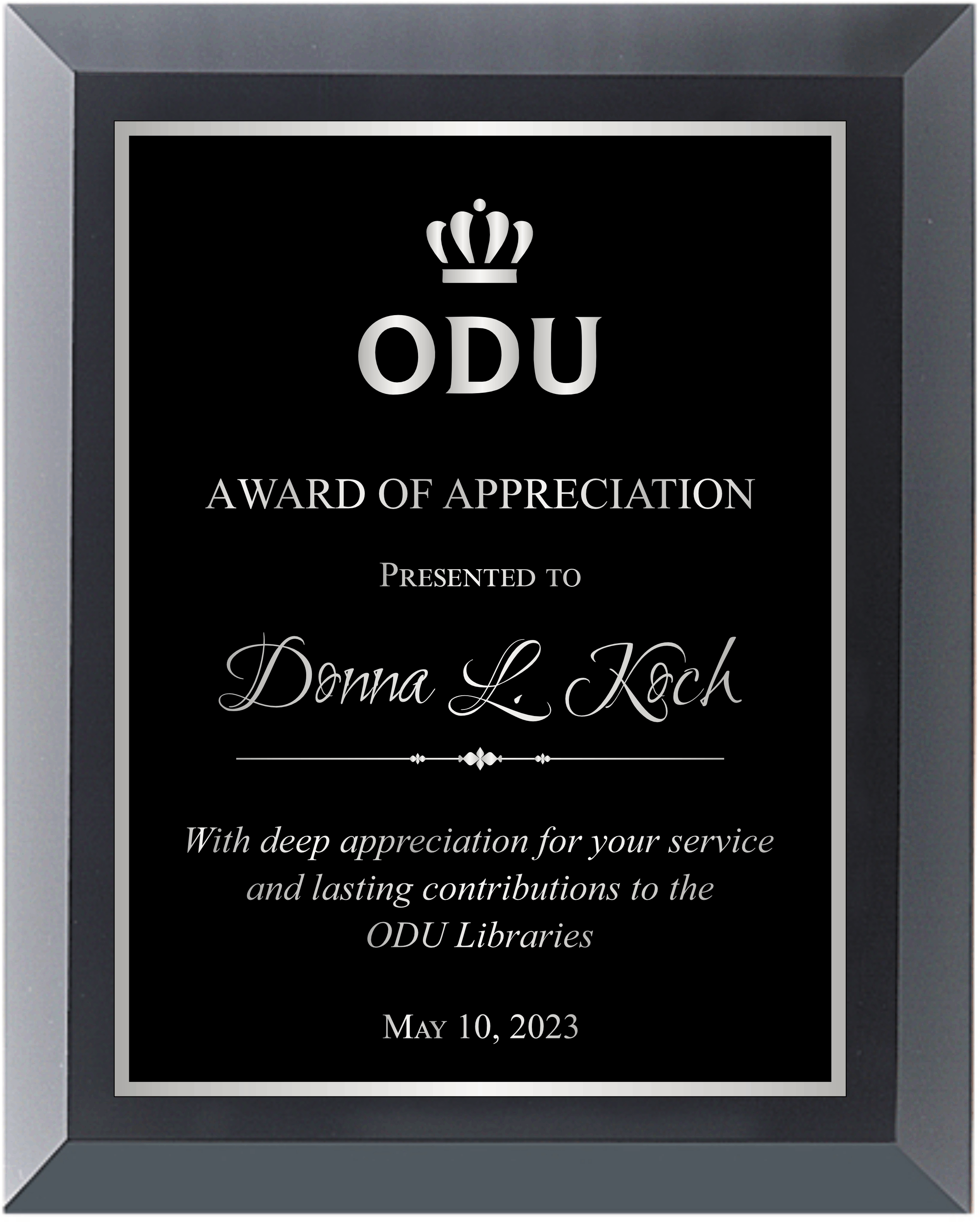 Glass Black Plaque