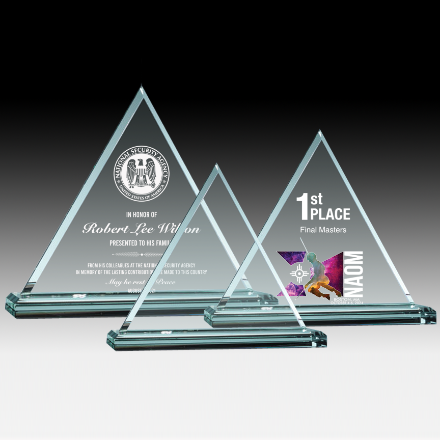 Triangle On Jade Base