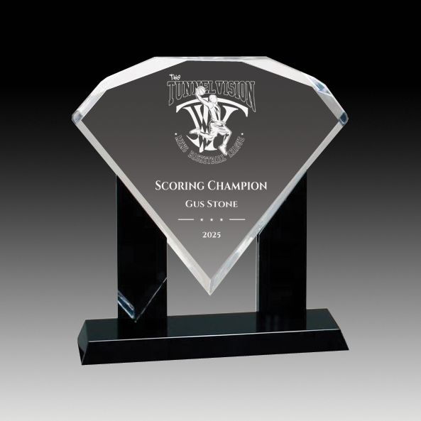 Acrylic Diamond Award On Base