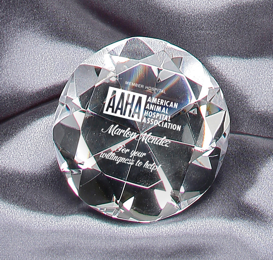 Crystal Diamond Paperweight