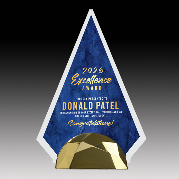 Jade Glass Digitally Printed with Bevels mounted in Metal Base