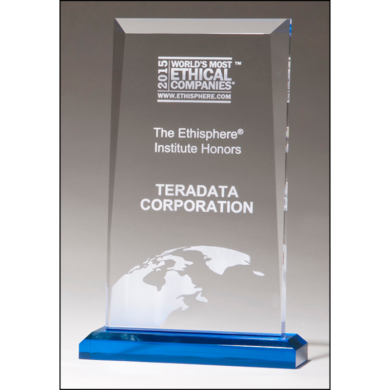 Apex Series Acrylic Award With Blue Highlights
