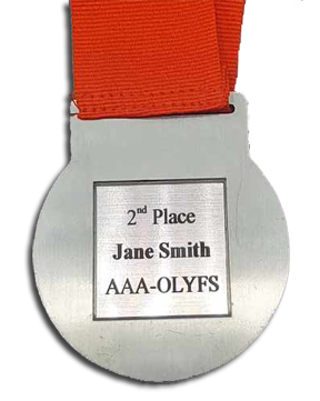 Olympic Medals 2.5" With Your Custom Graphic And Olympic Neck Ribbon