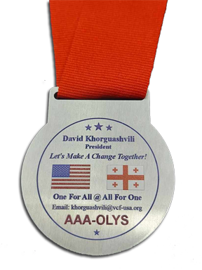 Olympic Medals 2.5" With Your Custom Graphic And Olympic Neck Ribbon