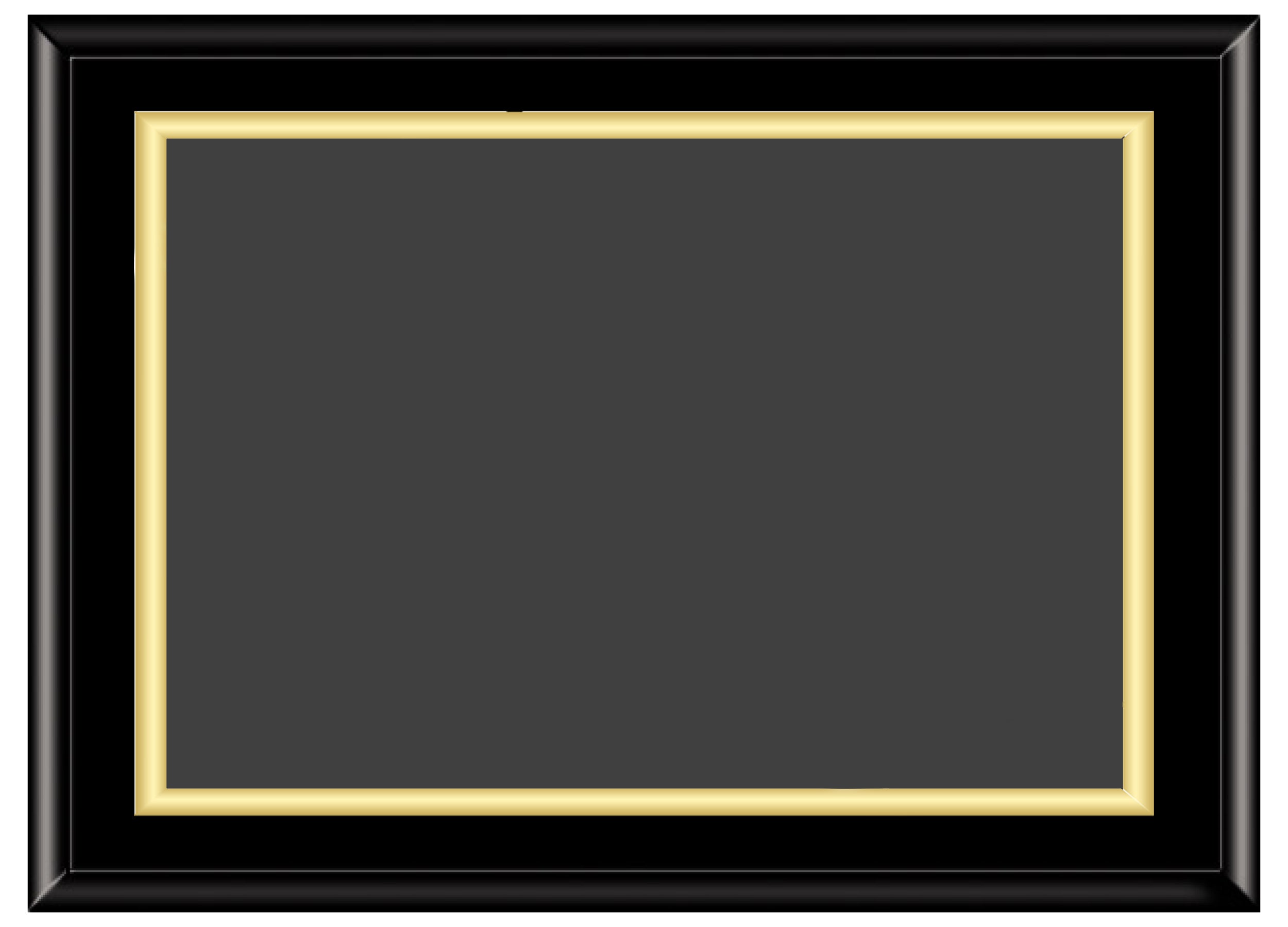 Simulated Plaque With Gold Slide-In Frame For Photo/Certificate