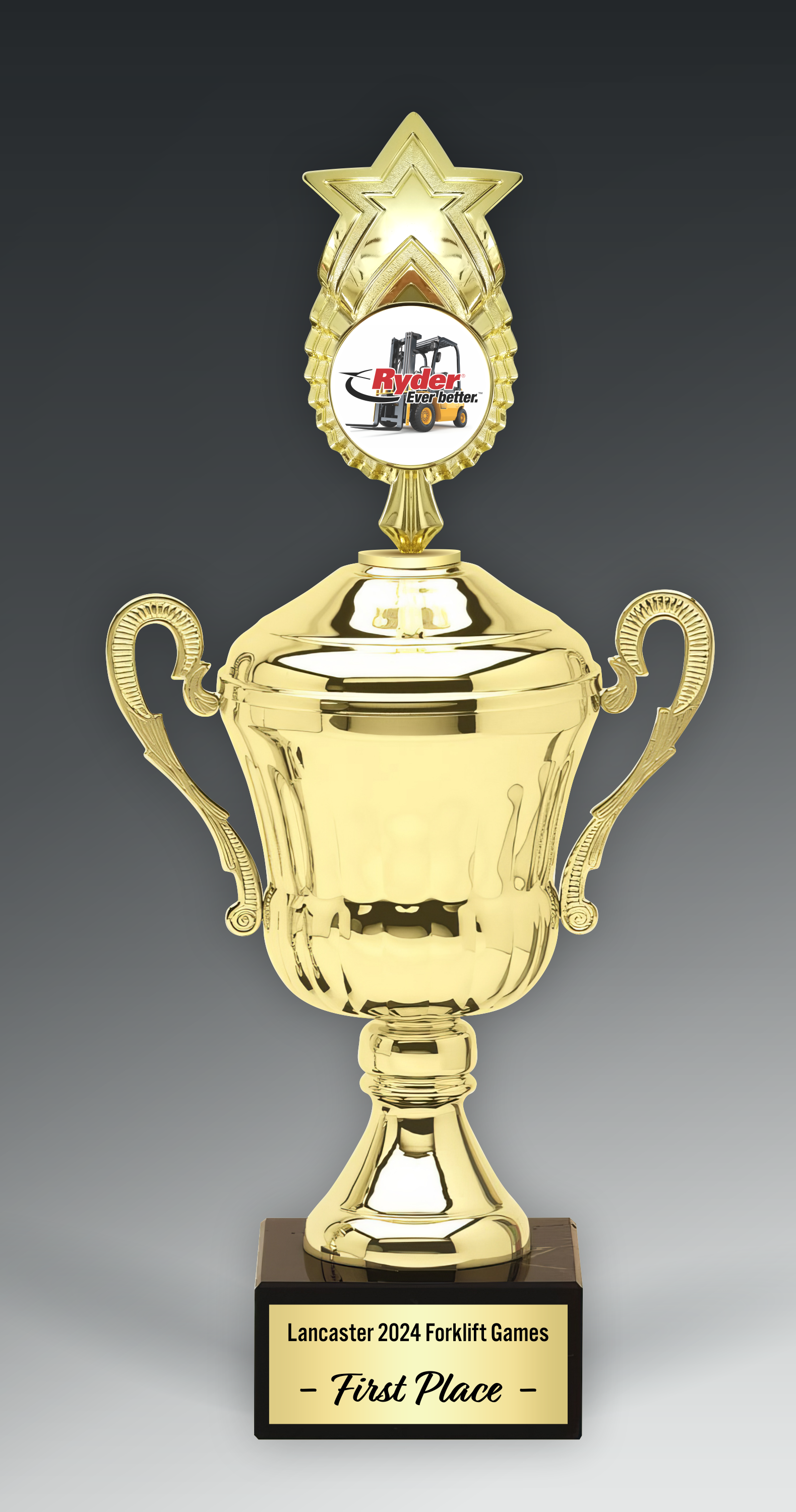 Gold Metal Cup On Marble Base