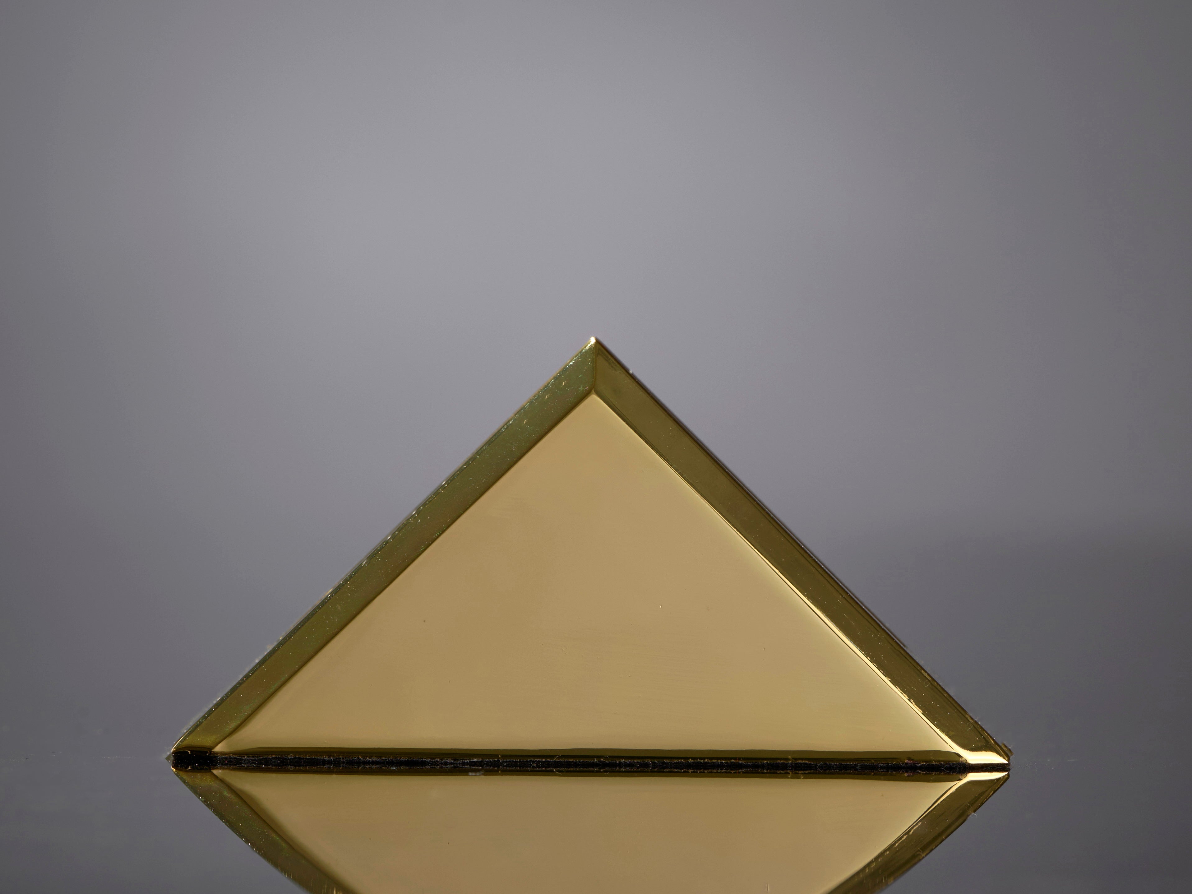 Acrylic Triangle in Metal Base