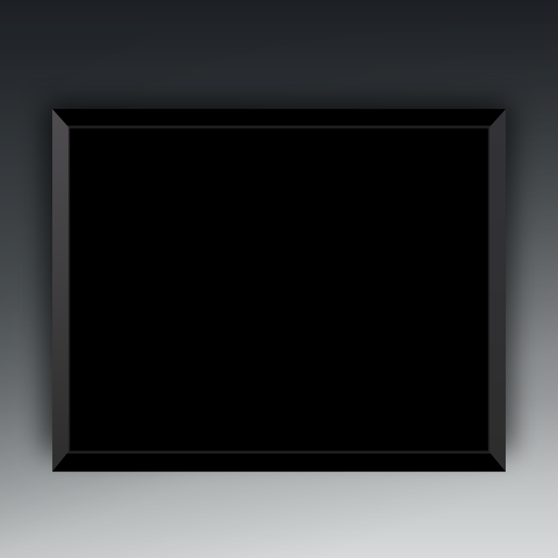 Black Glass Certificate Frame  11" X 14"