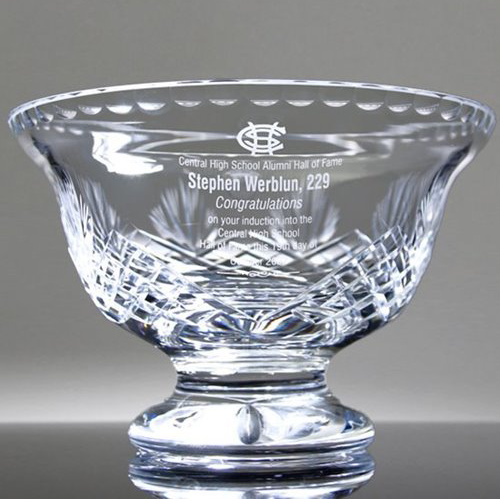 Crystal Cut Pedestal Bowl