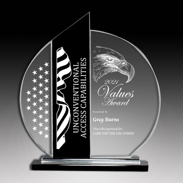 Black Accent Circular Crystal