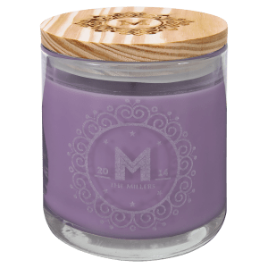14 Oz. Scented Candle In A Glass Holder With Wood Lid