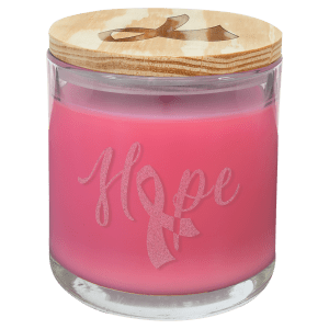 14 Oz. Scented Candle In A Glass Holder With Wood Lid