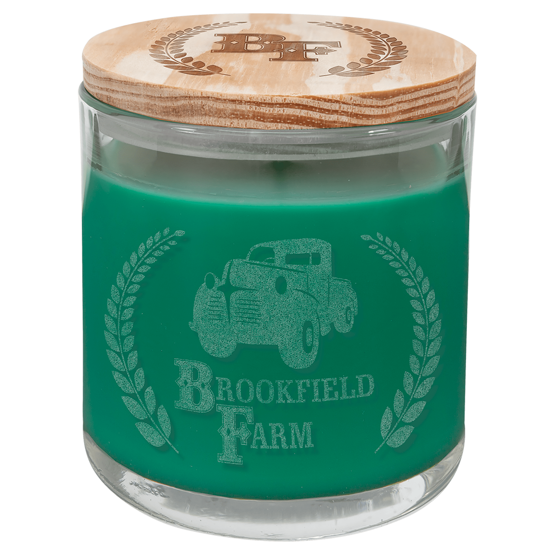 14 Oz. Scented Candle In A Glass Holder With Wood Lid