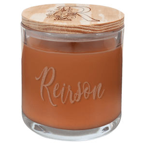 14 Oz. Scented Candle In A Glass Holder With Wood Lid