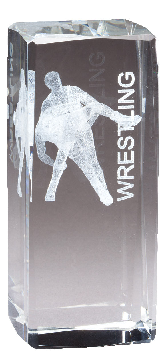 Crystal With 3-D Sports Image