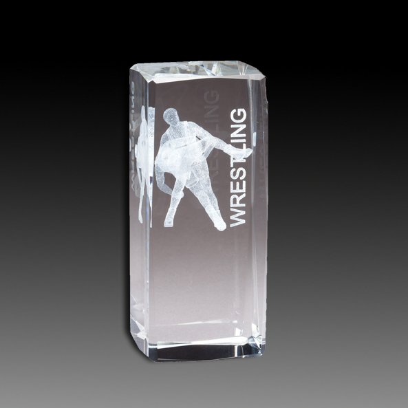 Crystal With 3-D Sports Image