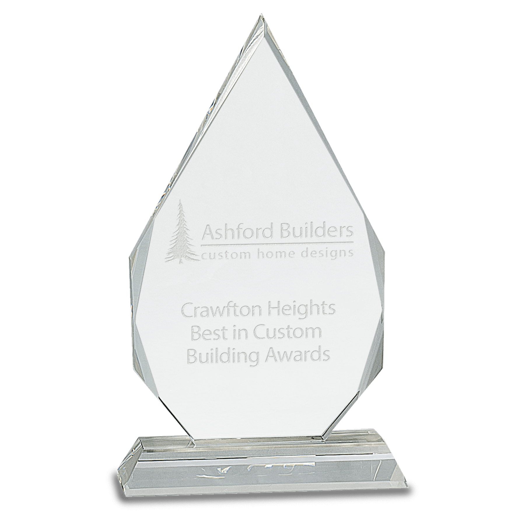 Crystal Diamond On Clear Pedestal Base