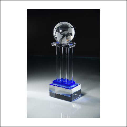 Crystal Globe On Pillars