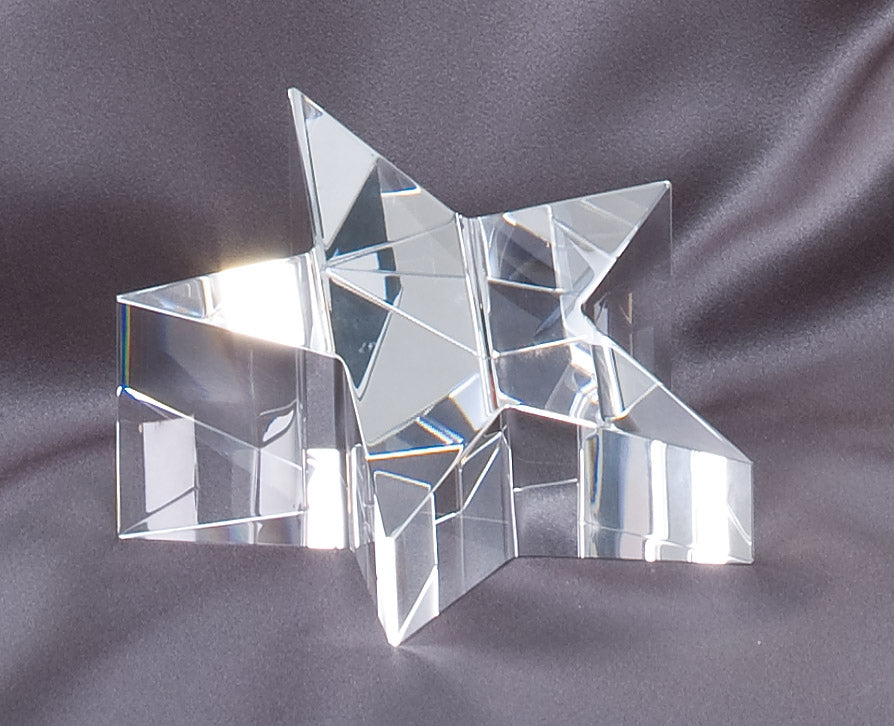Crystal Star Paperweight 4¼" X 2"